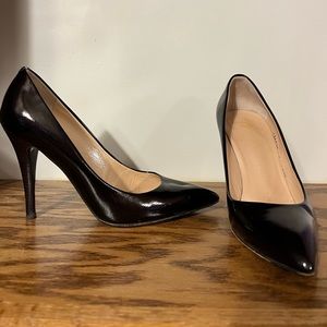Giuseppe Zanotti Vero Cuoio Brown Patent Leather Heels